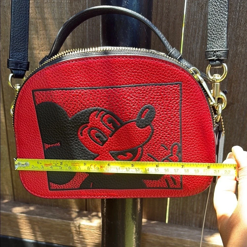 Limited Edición Disney Coach Crossbody Bag in Red and Black with Stylish Design - Picture 12 of 15